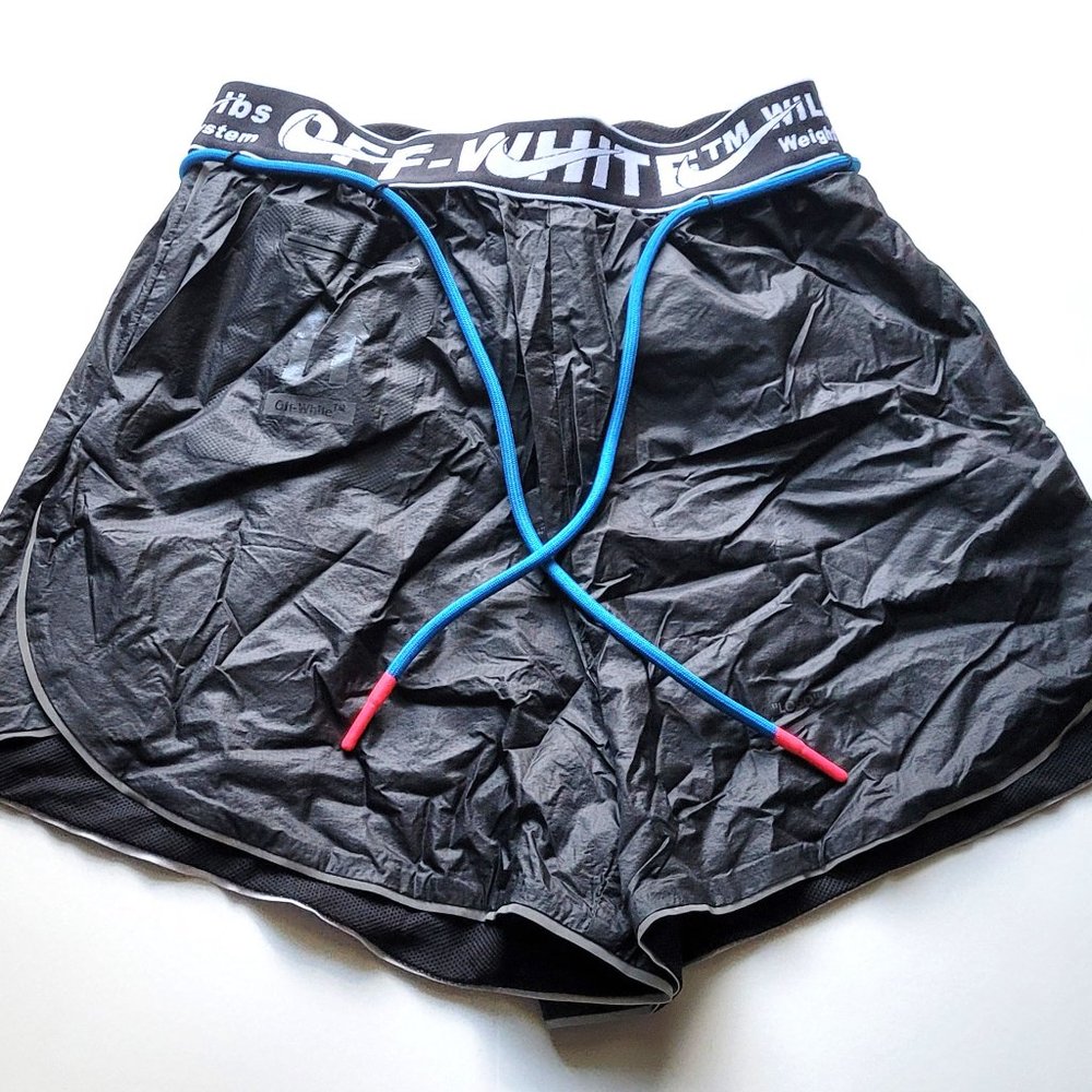 New Off-White X Nike Lab Women's NRG Athletic/ Running / Gym Shorts. Black. XS.